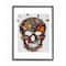 Stupell Industries Dark Rainbow Skull of Butterflies Black Framed Wall Art